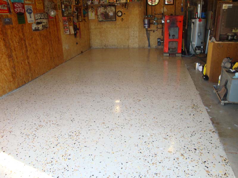 Completed garage floor.