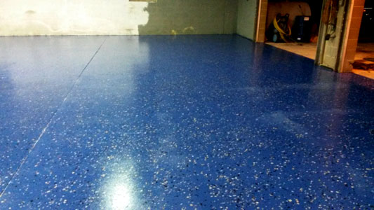 Finished epoxy floor.