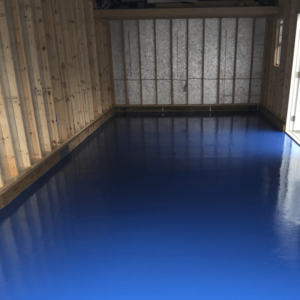 Finished blue floor.